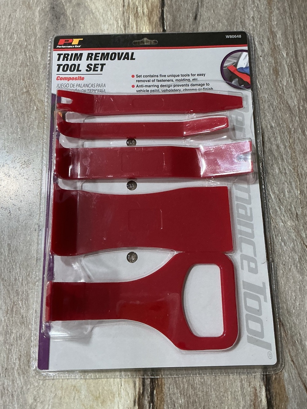 Performance Tool 5 Pc Composite Trim Removal Tool Set Nylon Unused Open Pack